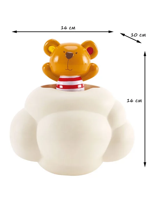 HAPE Игрушка для купания Всплывающий Тедди, белый, фото 2