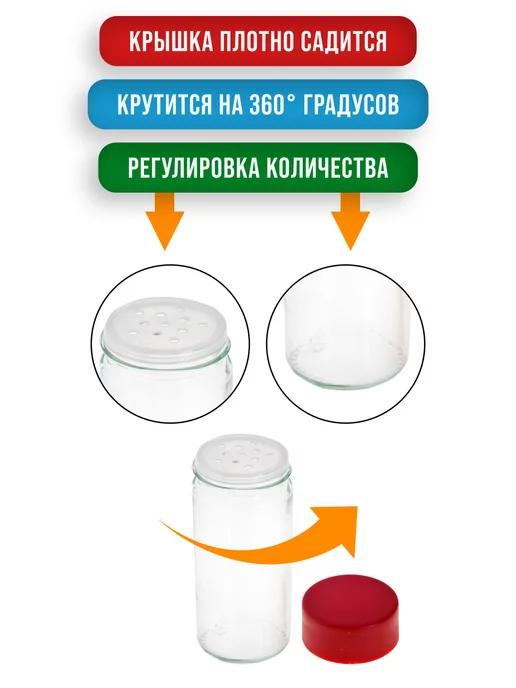 Набор для специй на деревянной подставке стекло 6 банок - фото 8