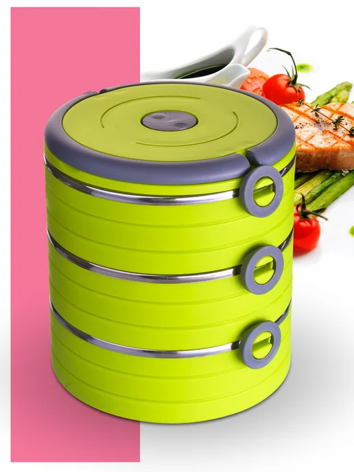 Контейнер ланч бокс для еды набор - фото 7