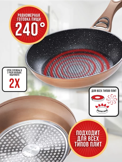 Сковорода с антипригарным покрытием 26 см. - фото 4