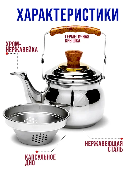 Заварочный чайник 1л - фото 14