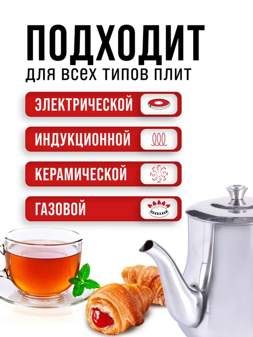 заварочный чайник нержавеющая сталь 855 мл - фото 4