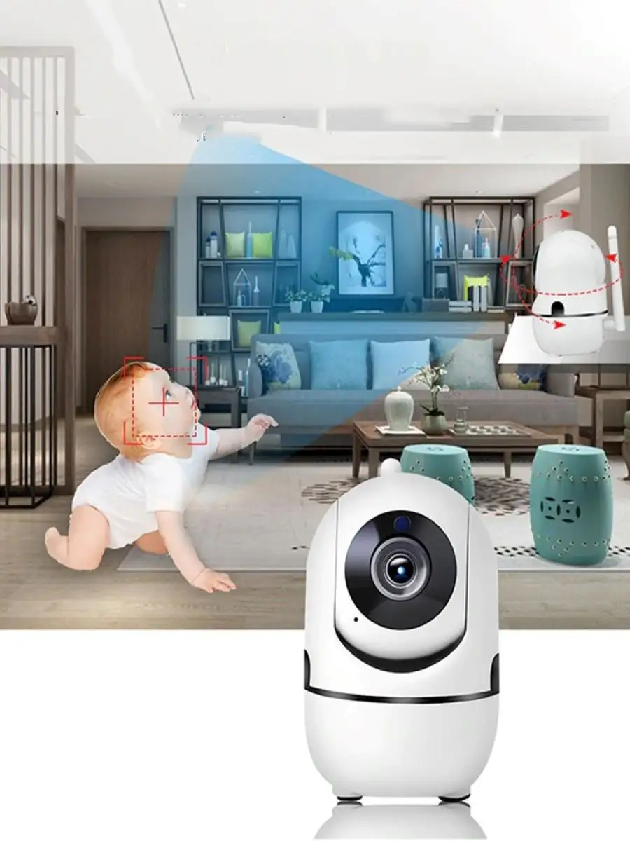 Беспроводная поворотная Smart IP-Camera 360 Cloud Storage Intelligent  Camera 14191676 купить в интернет-магазине Wildberries