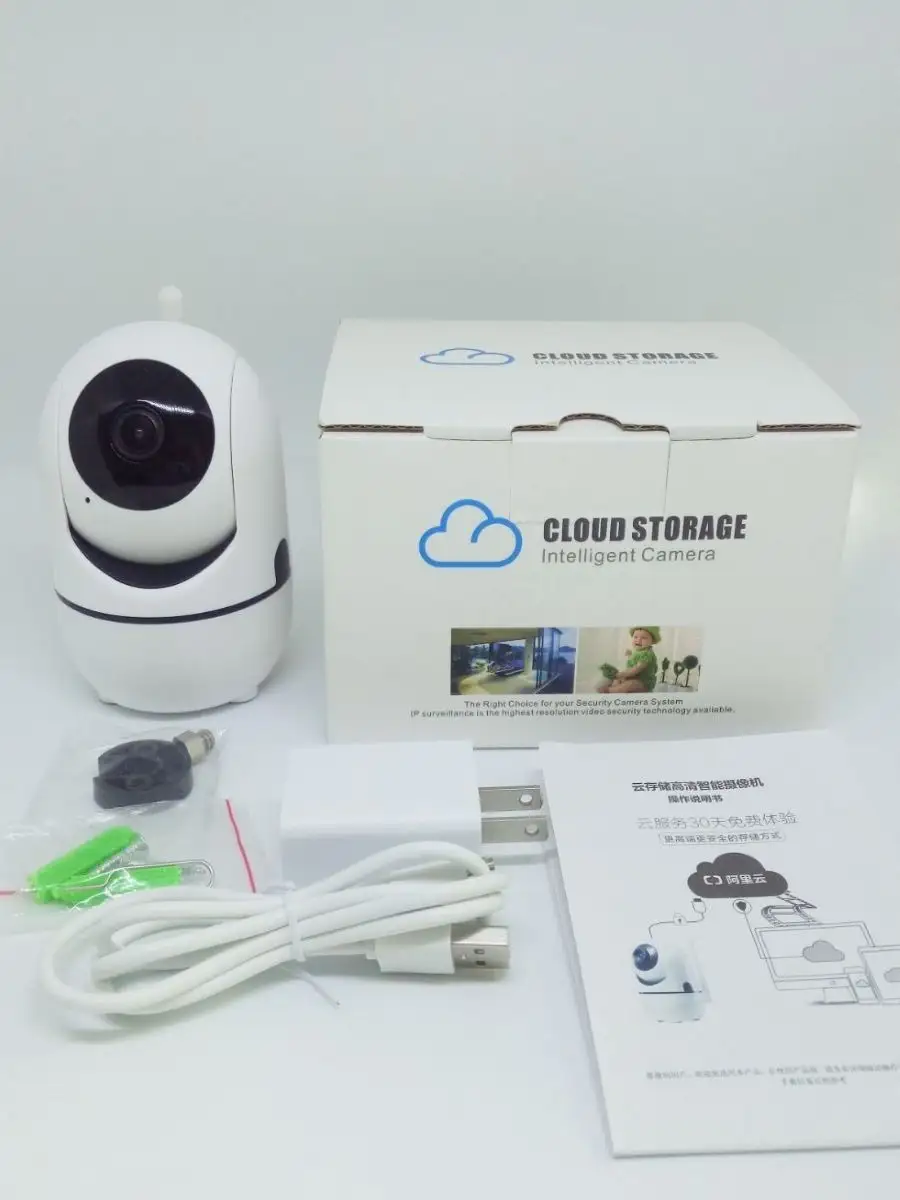 Беспроводная поворотная Smart IP-Camera 360 Cloud Storage Intelligent  Camera 14191676 купить в интернет-магазине Wildberries