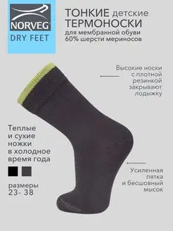 Термоноски для мембранной обуви Dry Feet NORVEG 14200378 купить за 380 ₽ в интернет-магазине Wildberries