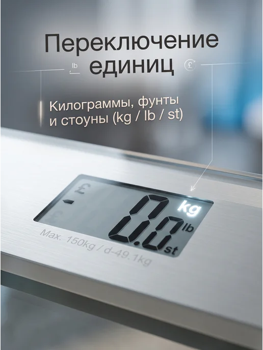 Весы напольные электронные NORMANN ASB-460, до 150 кг, белые, 150 кг, фото 7