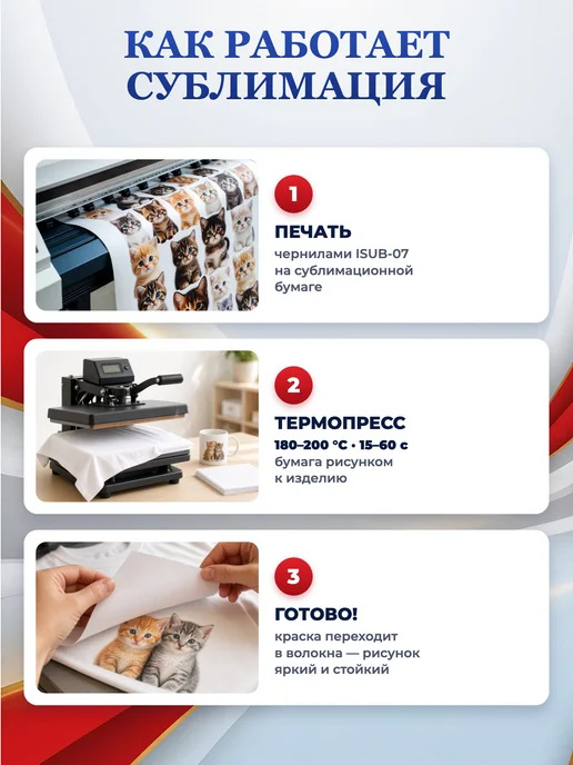 INKO Сублимационные чернила ISUB-07 краска для принтера Epson, черный, в упаковке 460 г, фото 4