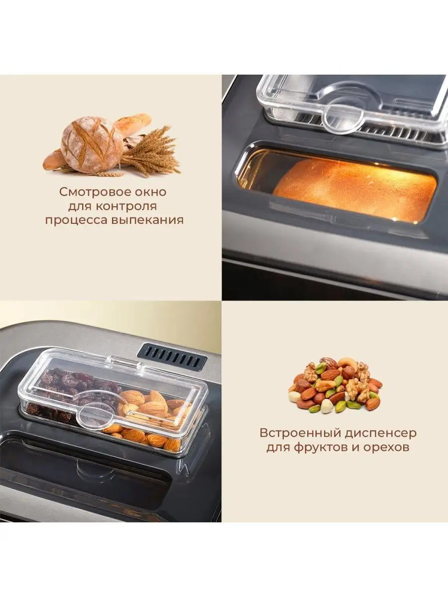 Многофункциональная хлебопечка с замесом теста, 19 программ Morphy Richards  14271736 купить в интернет-магазине Wildberries