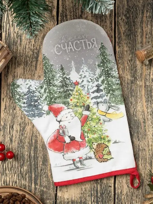 Этель Прихватка кухонная, варежка 20х28 см, 20x28 см, фото 2