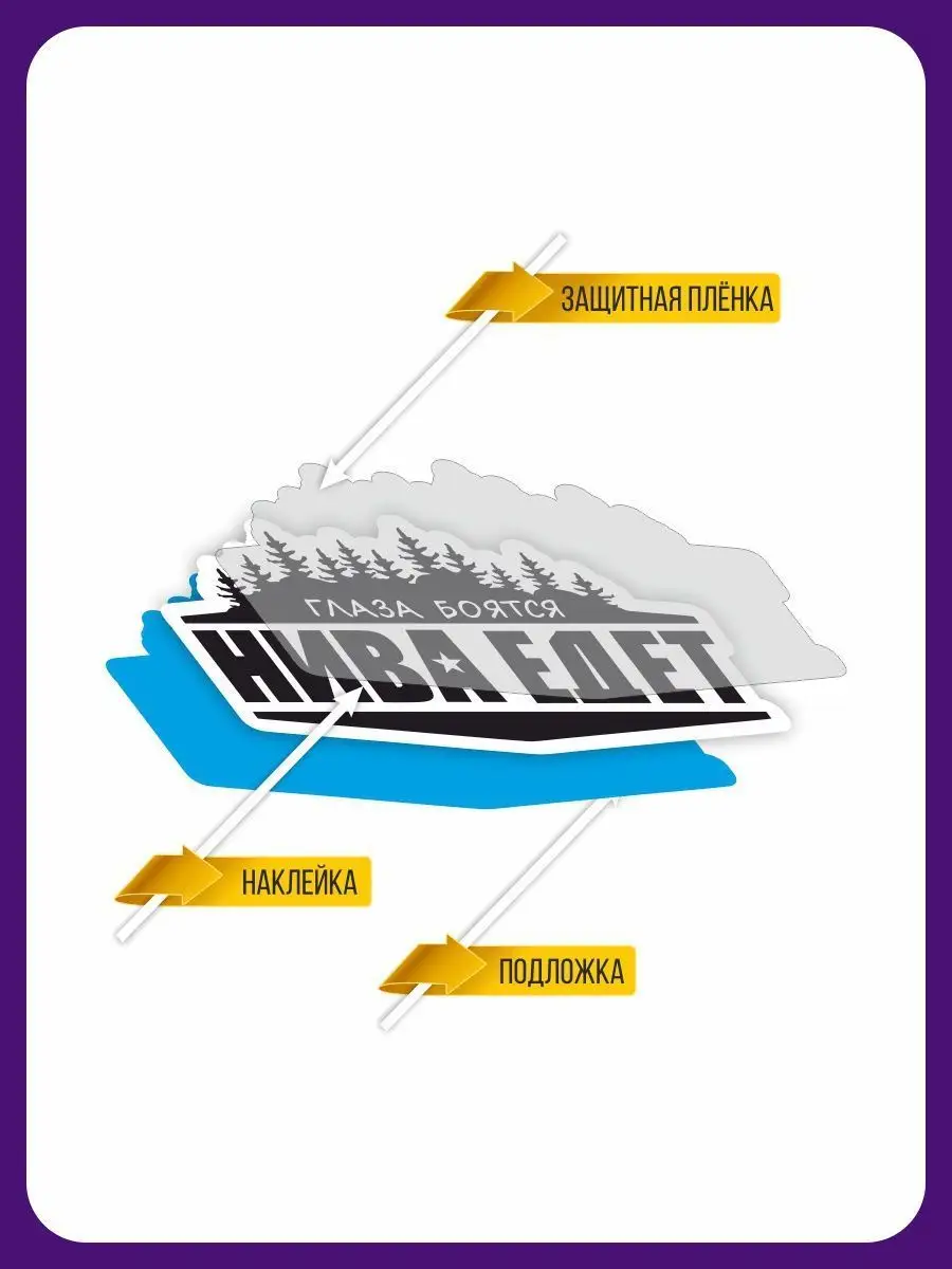 Наклейка на авто - Глаза боятся нива едет Лес Бор Наклейки за Копейки  14275178 купить за 299 ₽ в интернет-магазине Wildberries