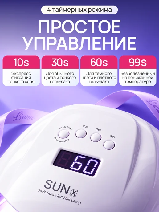 Liara Лампа для маникюра и педикюра SUN X, вариант, фото 3
