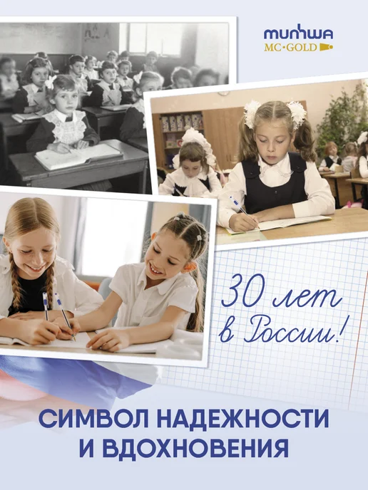 MunHwa Ручки шариковые Mc Gold маслянные черные набор 12 штук, черный, фото 4