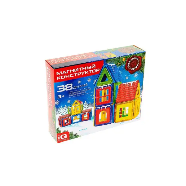 Конструктор магнитный, детский "Новогодняя серия"