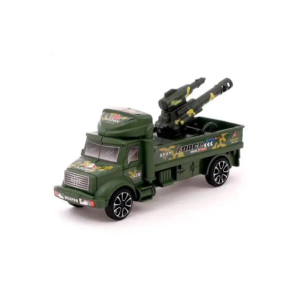 Грузовик инерционный Военный автовоз с пушкой