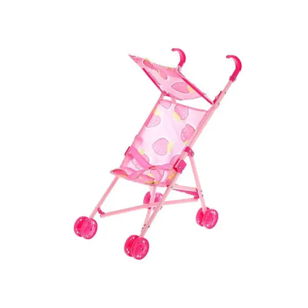 Коляска для кукол с козырьком, металлический каркас