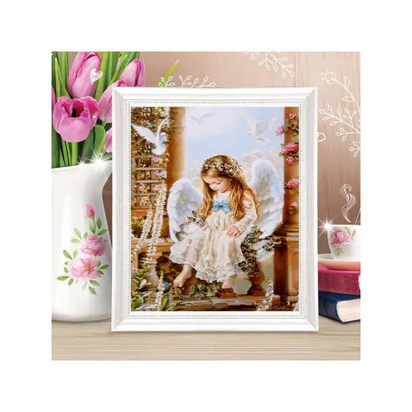 Роспись по холсту "Ангелочек" по номерам