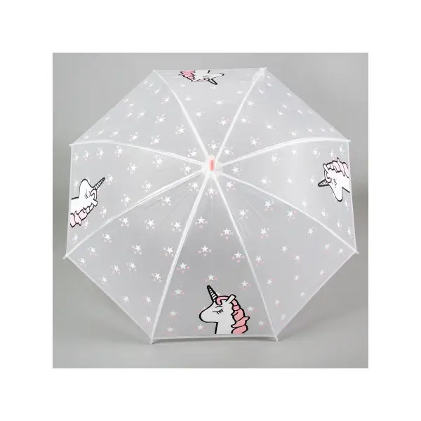 Зонт детский "Единорог", розовый