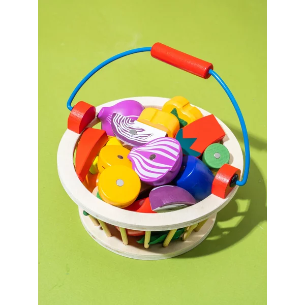 Игровой набор Овощи в корзине 14 овощей 5 5 х 5 см