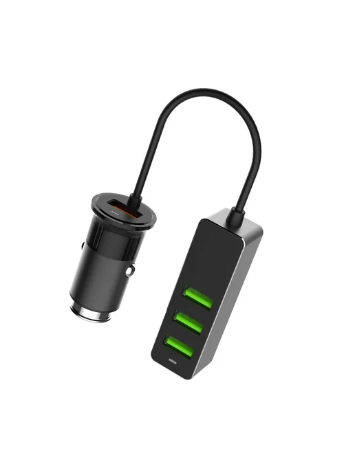 DEPPA Автомобильная зарядка 1 USB + 3 USB для пассажиров QC 3.0 7А, вариант, фото 6