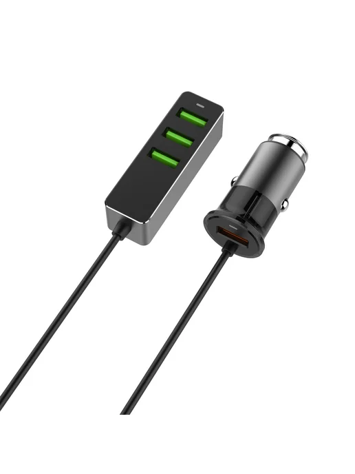 DEPPA Автомобильная зарядка 1 USB + 3 USB для пассажиров QC 3.0 7А, вариант, фото 8