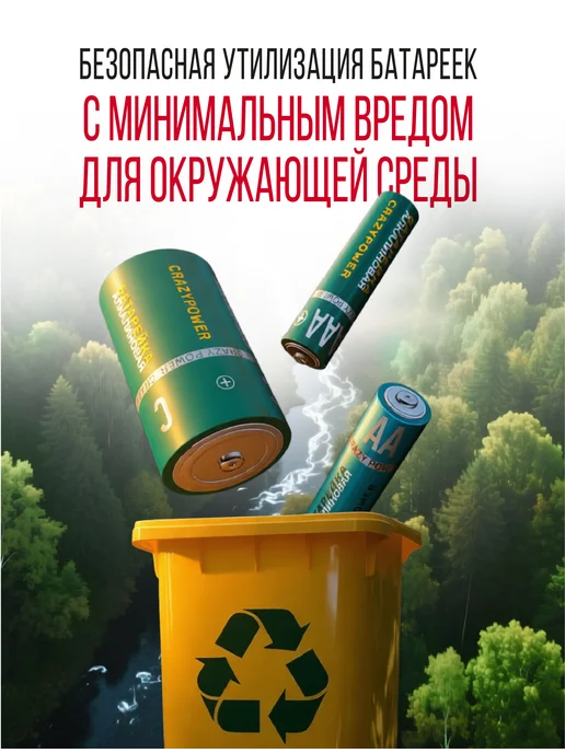 CRAZYPOWER Батарейки мизинчиковые LR03 ААА, 20шт, 20 шт, фото 8