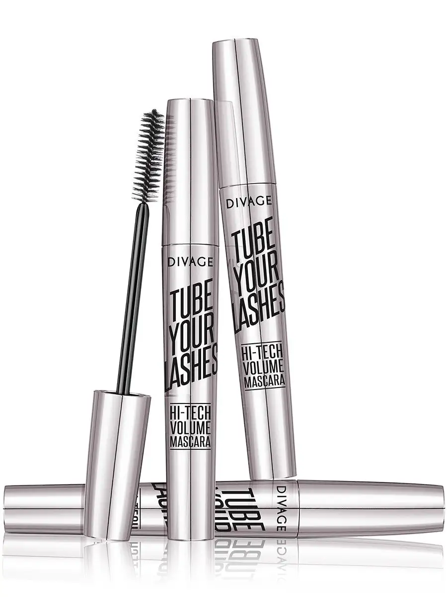 Тушь для ресниц TUBE YOUR LASHES с эффектом удлинения и объема Тон 01  DIVAGE 1965087 купить в интернет-магазине Wildberries