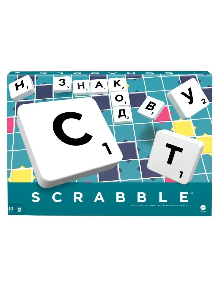 Игра настольная Mattel Scrabble Скраббл Y9618 Scrabble 2099298 купить в  интернет-магазине Wildberries