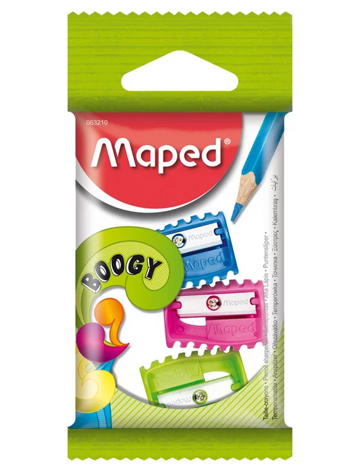 MAPED Набор точилок 3 шт BOOGY 1 отверстие диаметр 8 мм, 3 шт