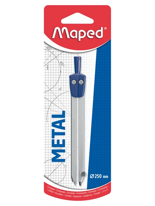 MAPED Циркуль школьный металлический с грифелем, серый, фото 4