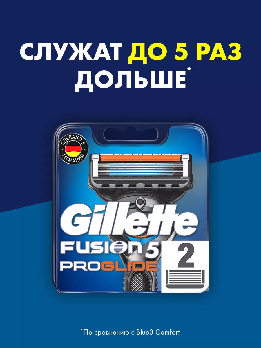 Кассеты для бритья сменные лезвия бритвы Fusion 5 ProGlide 2 GILLETTE  2147738 купить за 959 ₽ в интернет-магазине Wildberries