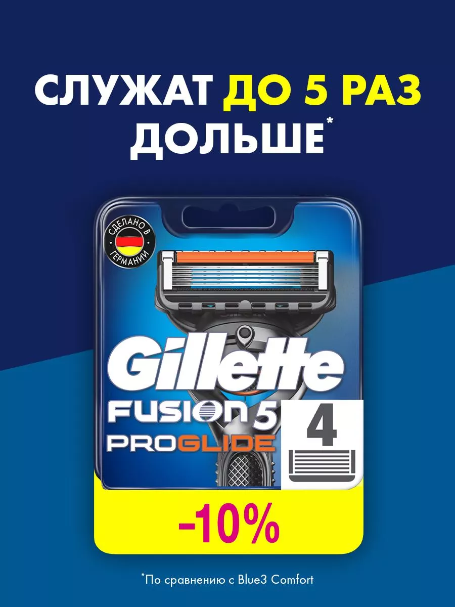 Кассеты для бритья сменные лезвия бритвы Fusion 5 ProGlide 4 GILLETTE  2147740 купить за 1 855 ₽ в интернет-магазине Wildberries