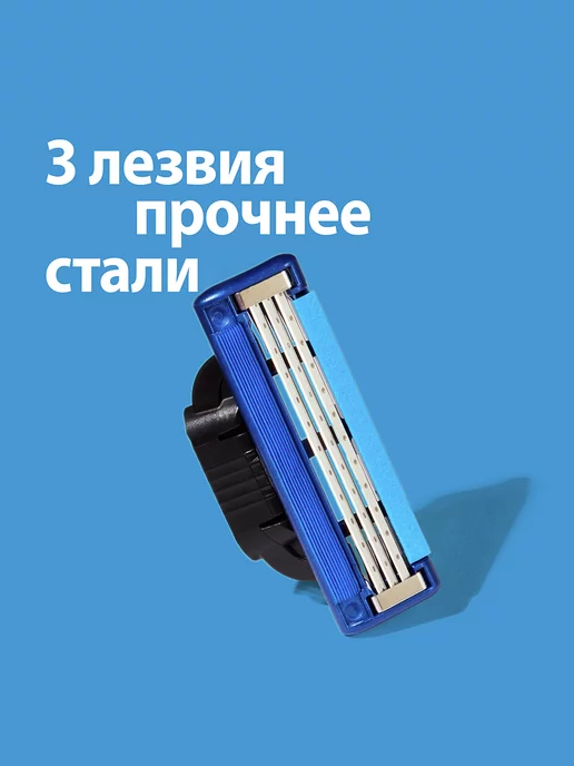 GILLETTE Кассеты для бритья мужские сменные 3 лезвия Mach3 Turbo 2 шт, 2 шт, фото 5