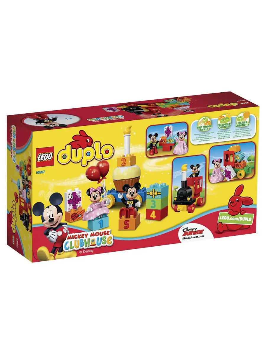 Конструктор LEGO DUPLO Disney 10597 День рождения с Микки и Минни /  паровозик, для малышей LEGO 2204686 купить в интернет-магазине Wildberries