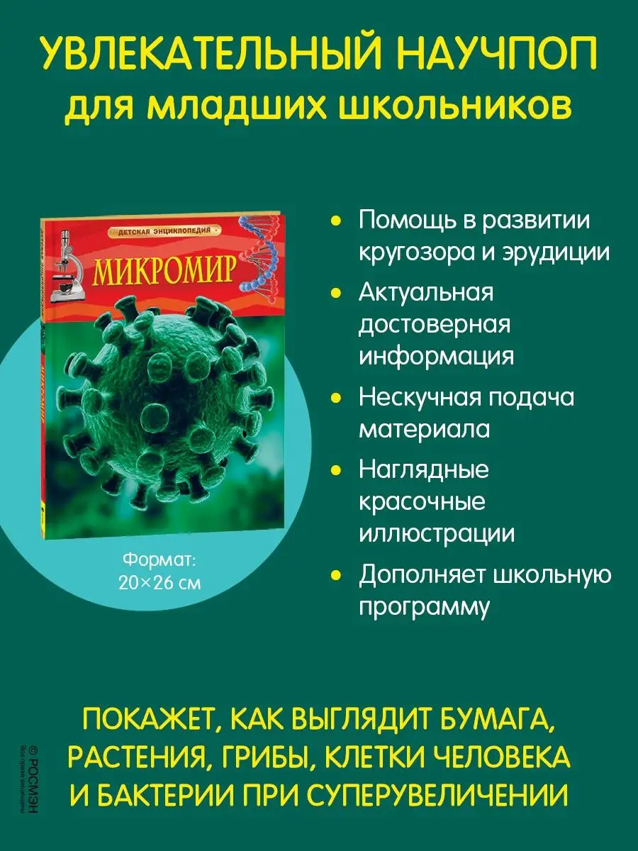 Книга Микромир. Детская энциклопедия школьника 7 лет РОСМЭН 2243953 купить  за 379 ₽ в интернет-магазине Wildberries