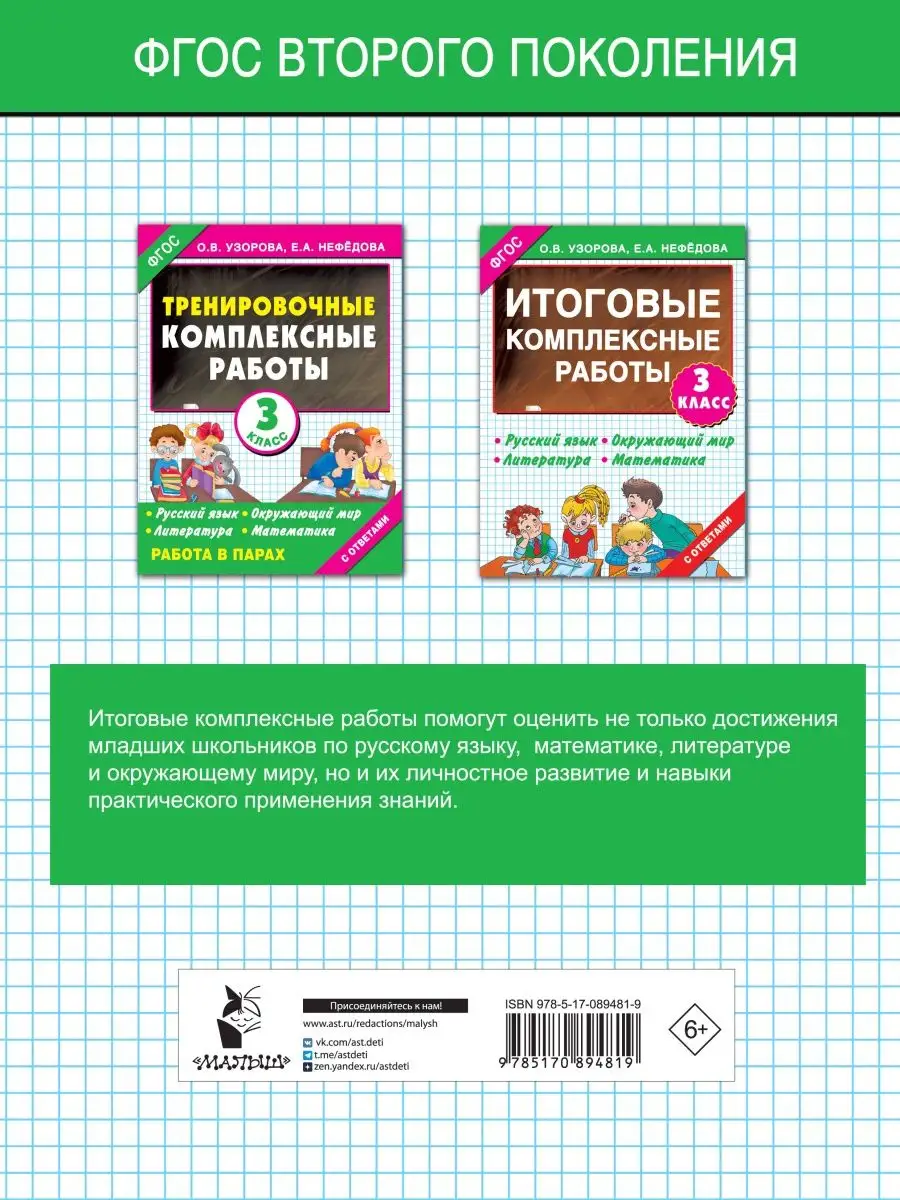 Итоговые комплексные работы 3 класс Издательство АСТ 2282557 купить за 249  ₽ в интернет-магазине Wildberries