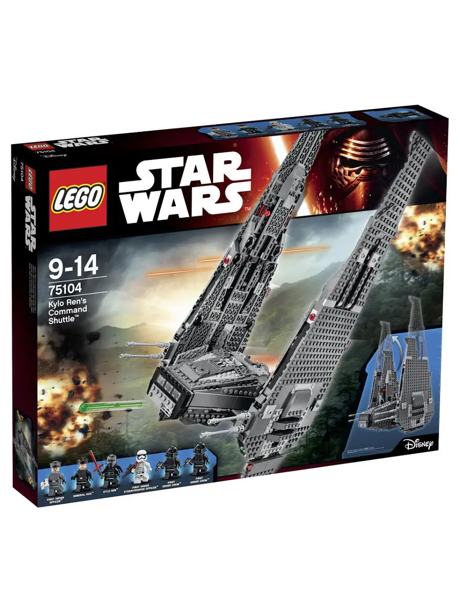 Конструктор LEGO Star Wars 75104 Командный шаттл Кайло Рена LEGO 2315842  купить в интернет-магазине Wildberries