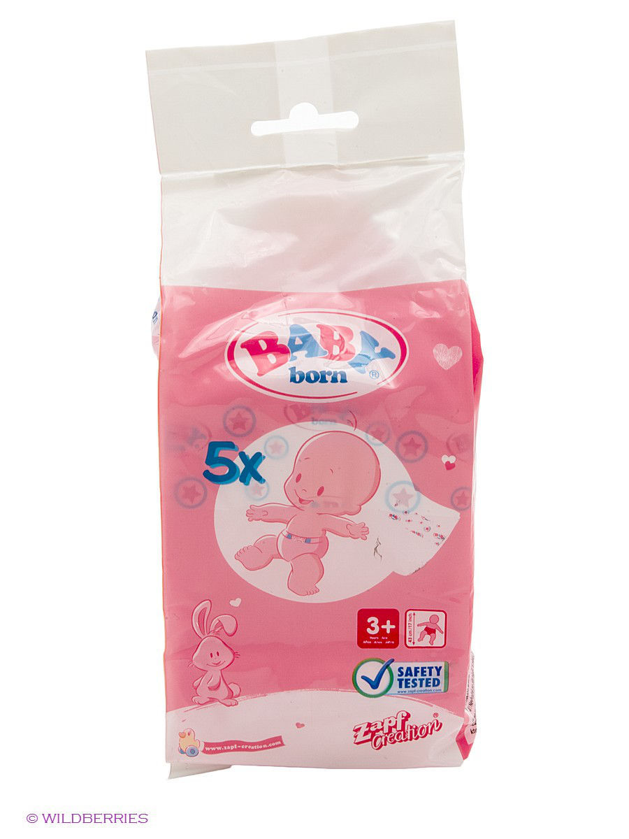 Игрушка BABY born Памперсы (5 шт.) ZAPF 2358226 купить в интернет-магазине  Wildberries