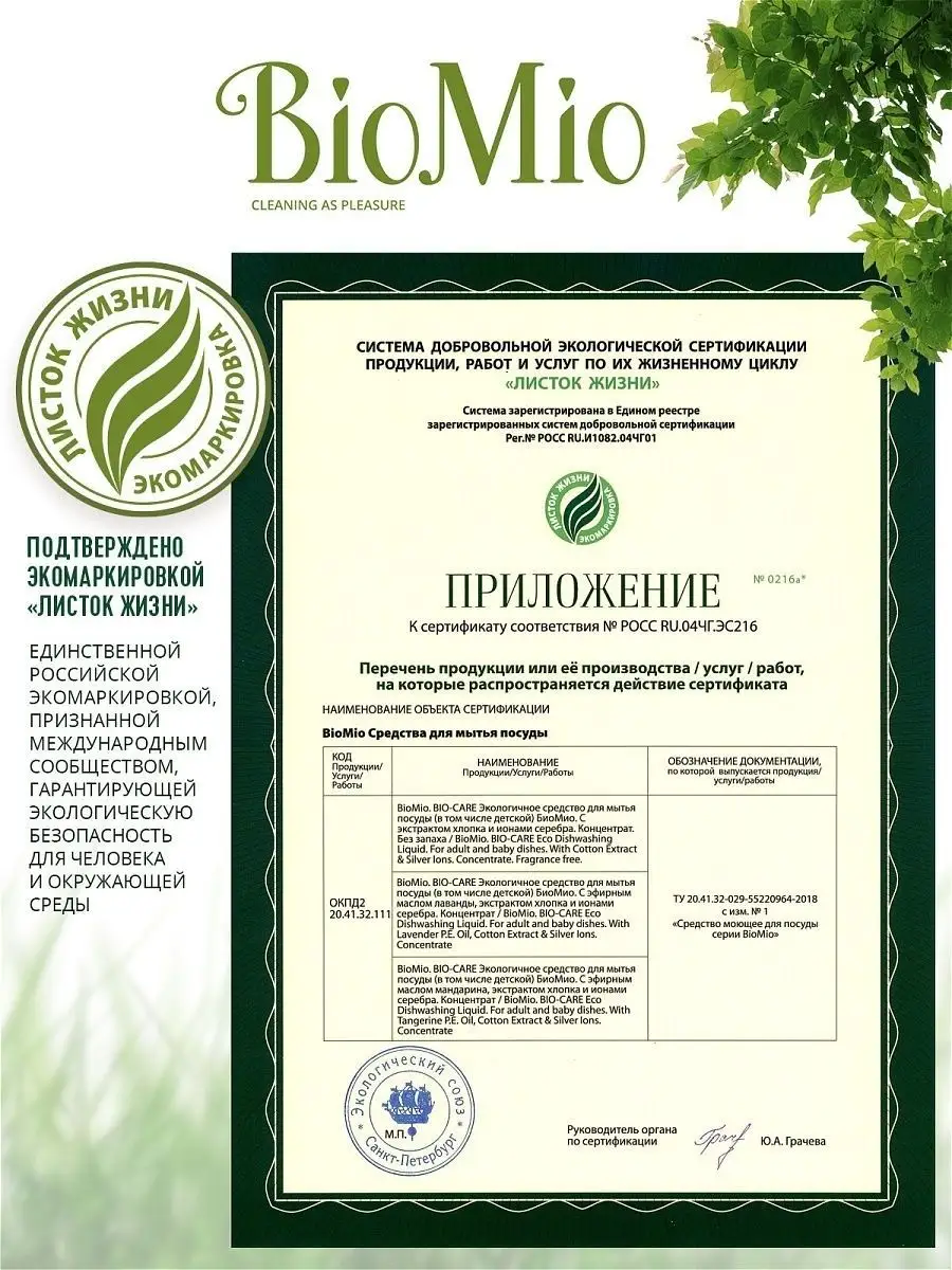 Средства для мытья посуды BioMio 2430507 купить в интернет-магазине  Wildberries