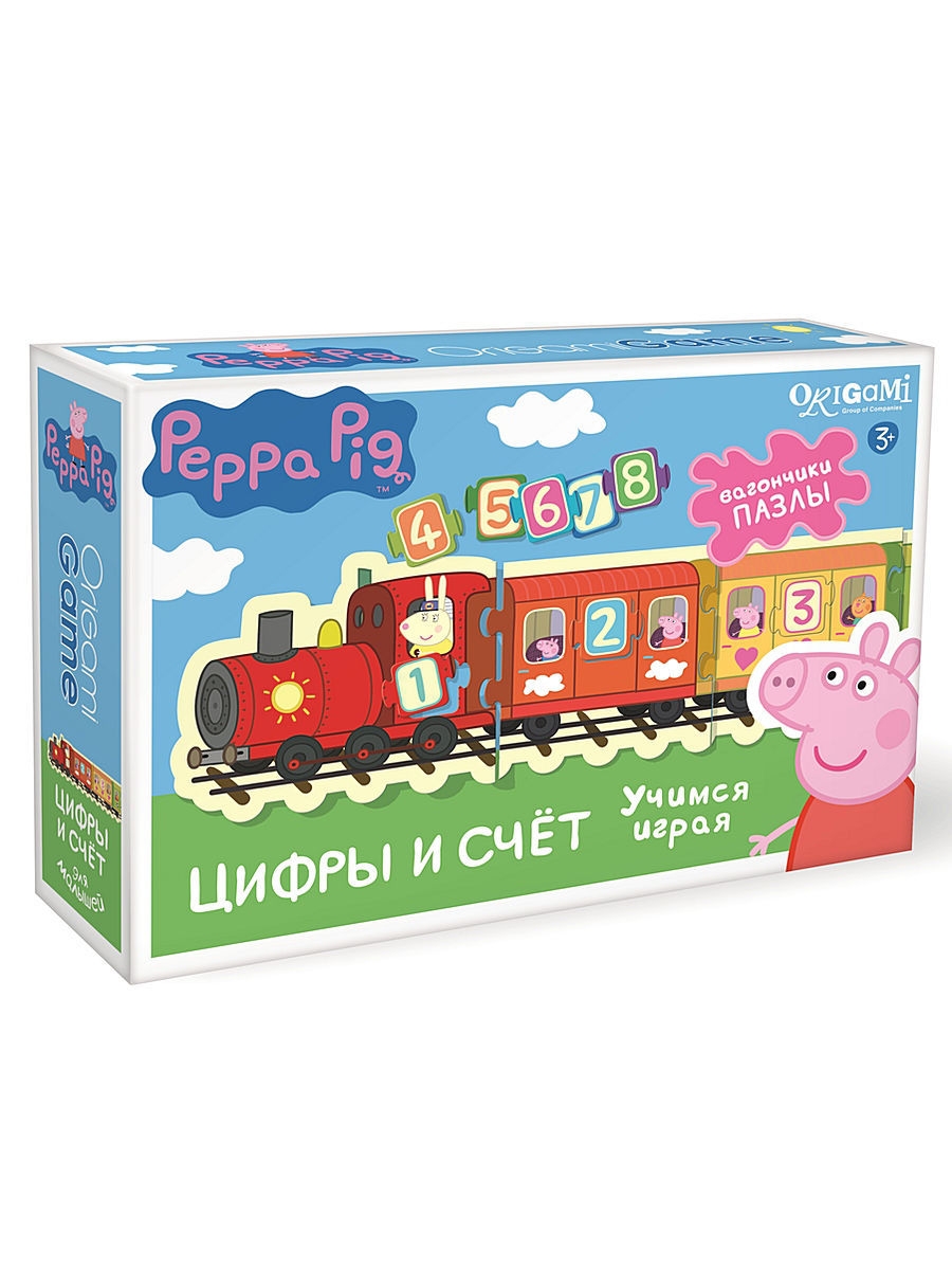 Развивающий пазл Паровозик Учим Цифры и счет Peppa Pig 2501469 купить за  199 ₽ в интернет-магазине Wildberries