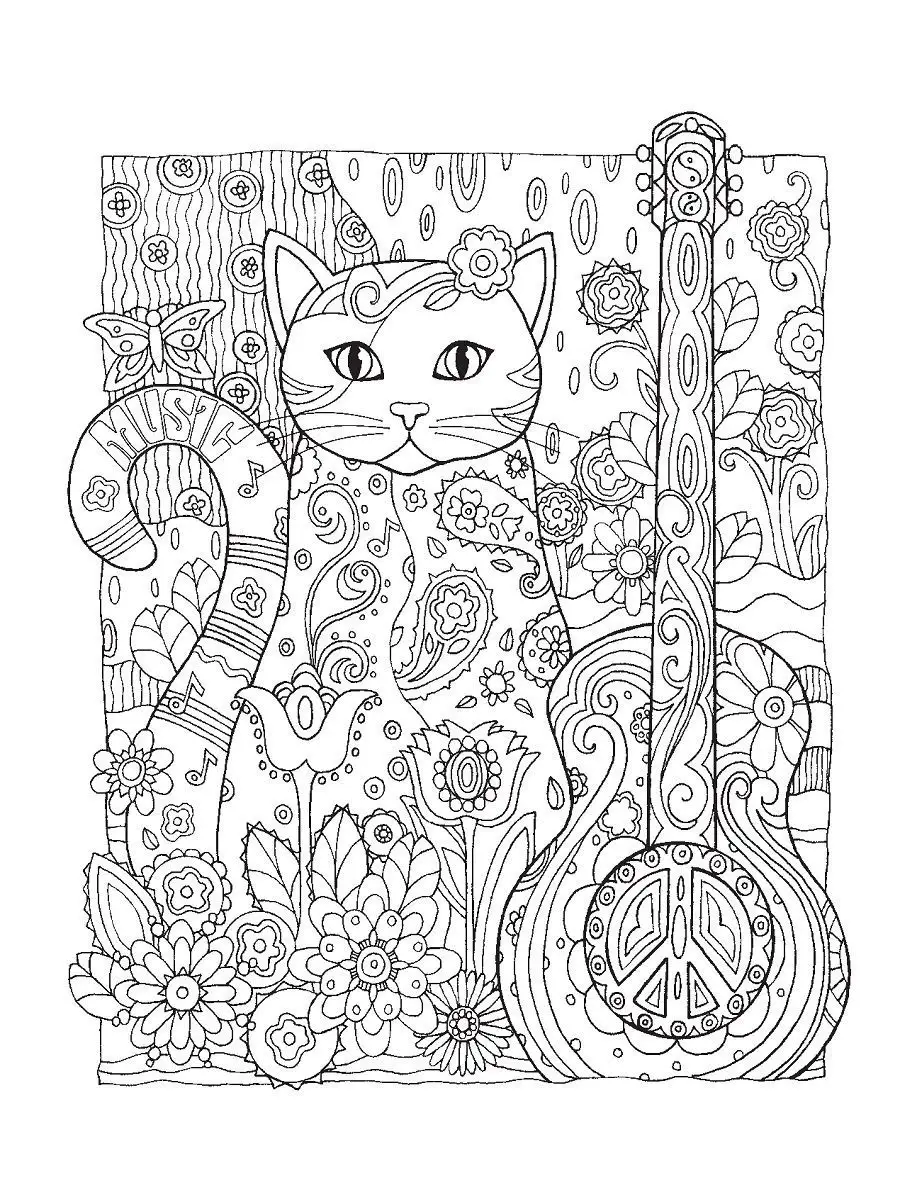 Раскраски Кошки - Страница 4