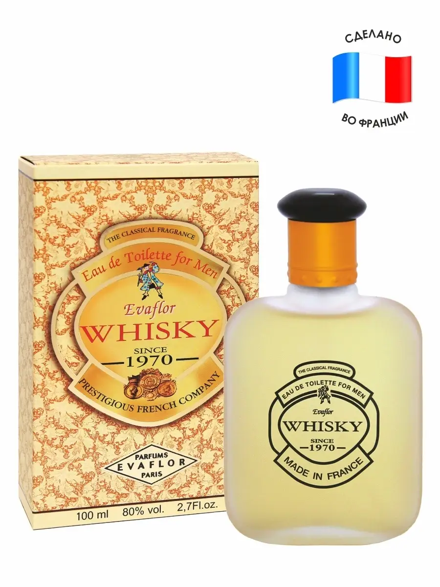 Туалетная Вода Whisky 100мл EVAFLOR 2545677 купить за 1 440 ₽ в  интернет-магазине Wildberries