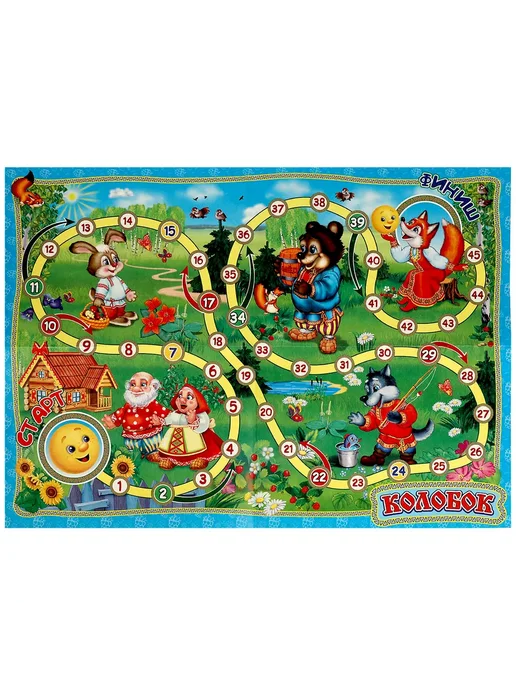 Умные игры Настольная игра ходилка Колобок, белый, фото 5