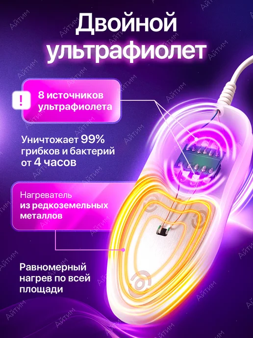 TIMSON Ультрафиолетовая спортивная сушилка для обуви, голубой, фото 2
