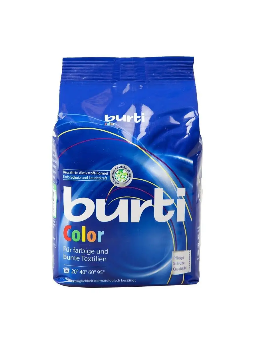 Стиральный порошок для цветного и тонкого белья Color, 1500г Burti 2672390  купить в интернет-магазине Wildberries