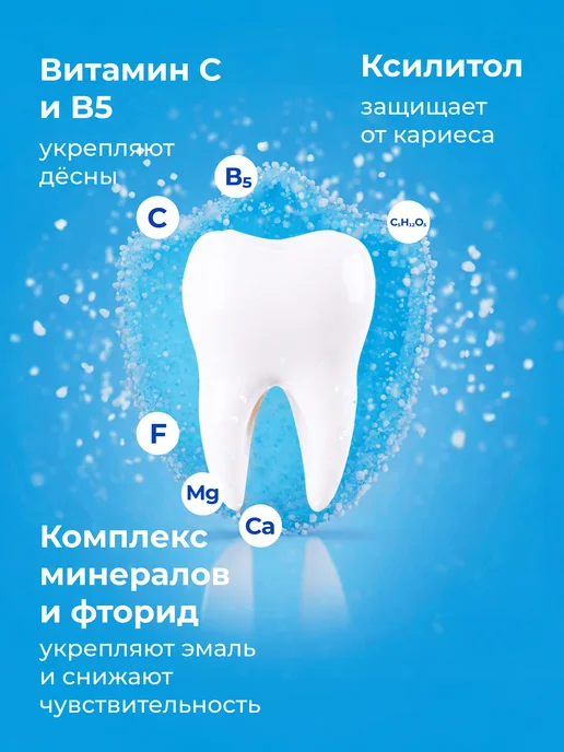 GLOBAL WHITE Реминерализирующая пенка для рта для чувствительных зубов, белый, фото 3