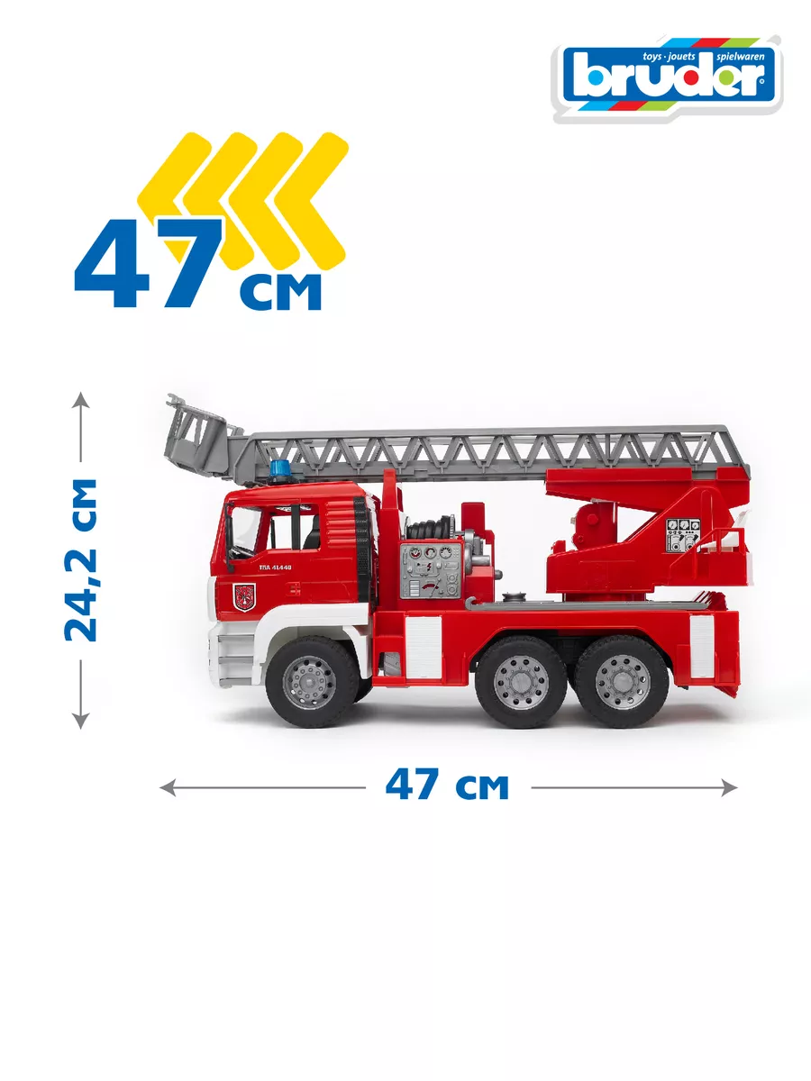 Пожарная машина MAN с аксессуарами Bruder 2817893 купить за 6 953 ₽ в  интернет-магазине Wildberries