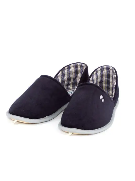 renne Тапочки велюровые с задником, синий, фото 2