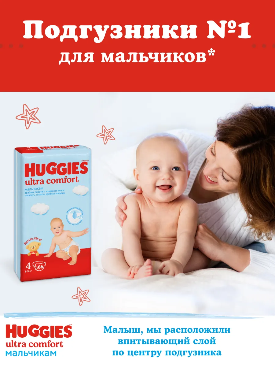 Подгузники Ultra Comfort 3 р 5-9 кг 94 шт HUGGIES 2907512 купить за 1 811 ₽  в интернет-магазине Wildberries