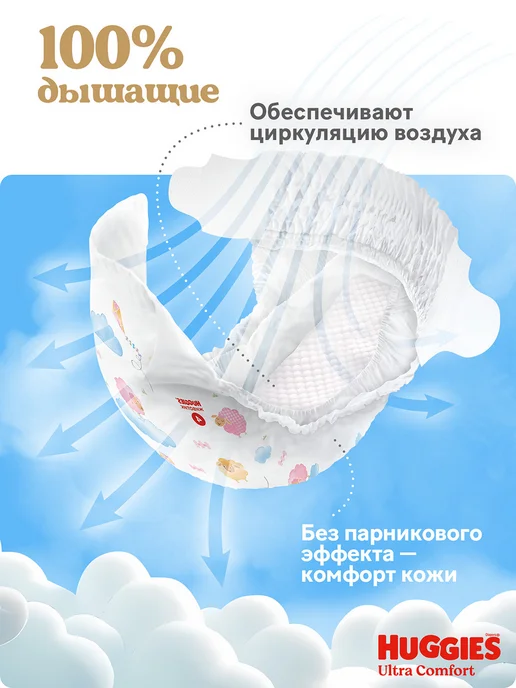 HUGGIES Подгузники Ultra Comfort 5 р 12-22 кг 56 шт, 1222 кг, 64 шт, фото 6