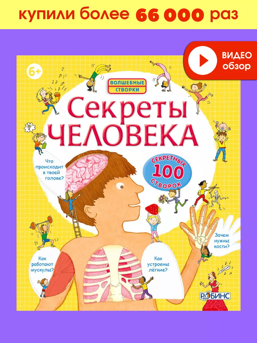 Секреты человека / Книга с окошками Издательство Робинс 2948916 купить за 1  356 ₽ в интернет-магазине Wildberries